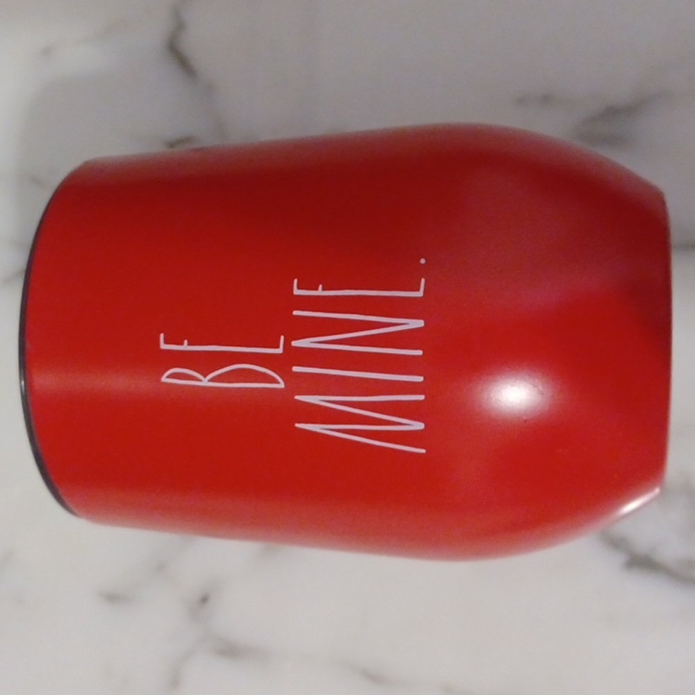 Rae Dunn Valentine Be Mine Stainless Steel travel Mug/wine tumbler 12 oz